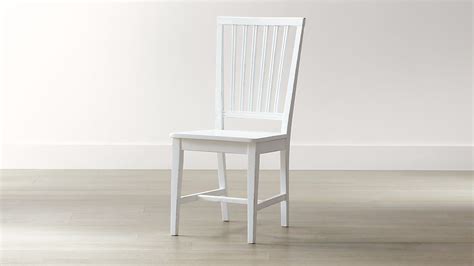 Village White Wood Dining Chair | Crate and Barrel