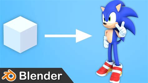 Blender - Sonic the Hedgehog Modeling Timelapse - YouTube