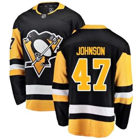 Adam Johnson Men's Fanatics Branded Pittsburgh Penguins Breakaway Black Home Jersey