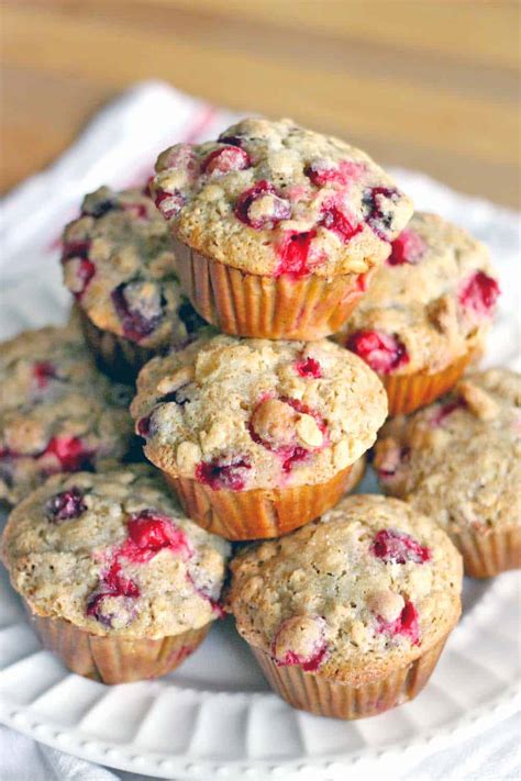 Whole Wheat Cranberry Ginger Pecan Muffins