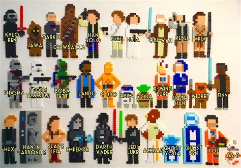 Star Wars Retro Pixel Pop Art. 8 Bit Sprites. Perler Bead - Etsy