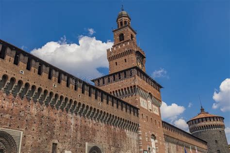 Sforza Castle in Milan, Italy Stock Photo - Image of monument ...