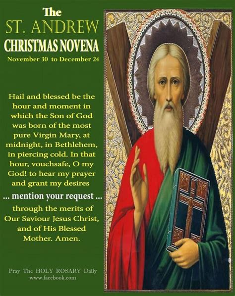 FEAST OF SAINT ANDREW THE APOSTLE - 30th NOVEMBER - Prayers and Petitions