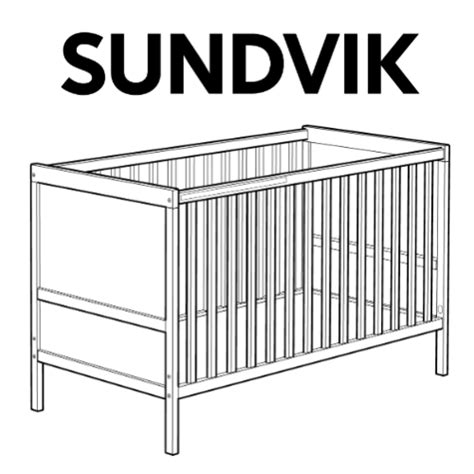 IKEA SUNDVIK Crib Replacement Parts – FurnitureParts.com