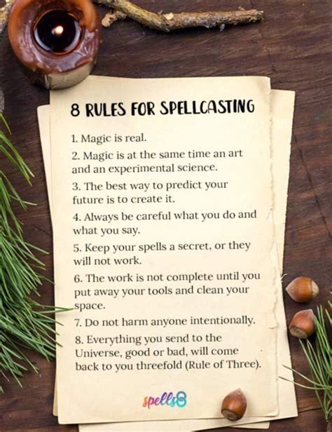 Rules for Spellcasting | Witchcraft spell books, Witch spell book ...