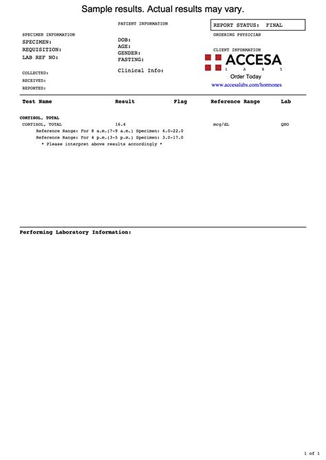 Cortisol Test - Cortisol Blood Test Near You | Accesa Labs