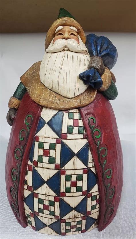 Jim Shore 2002 Heartwood Creek " Short Santa with Bag " Enesco 105529 | Christmas ornaments ...