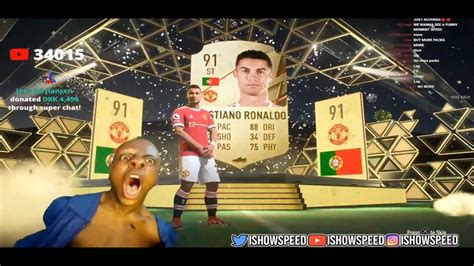 ISHOWSPEED PACKS CRISTIANO RONALDO - FIFA 22 😱😱 - YouTube