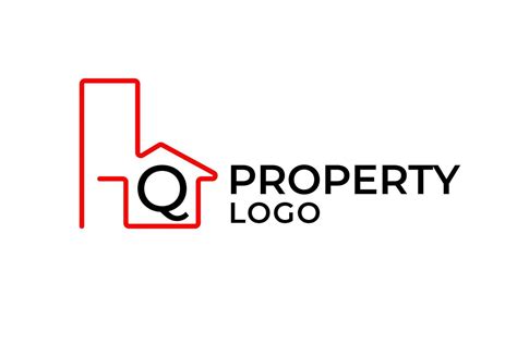 letter Q minimalist outline building vector logo design element 7404606 Vector Art at Vecteezy