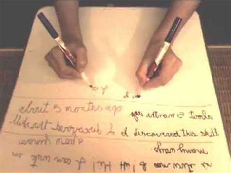 Mirror, inverted and ambidextrous writing at the same time ...