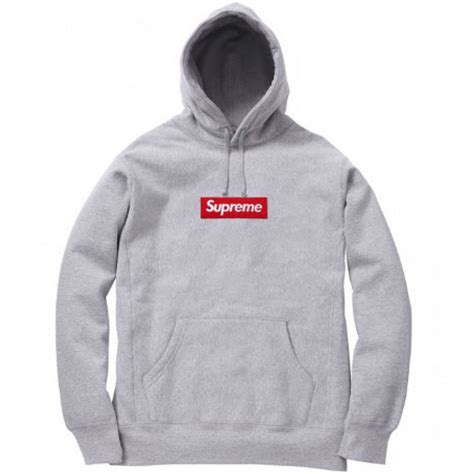 Supreme - Supreme Box Logo Hoodie- Grey/Red