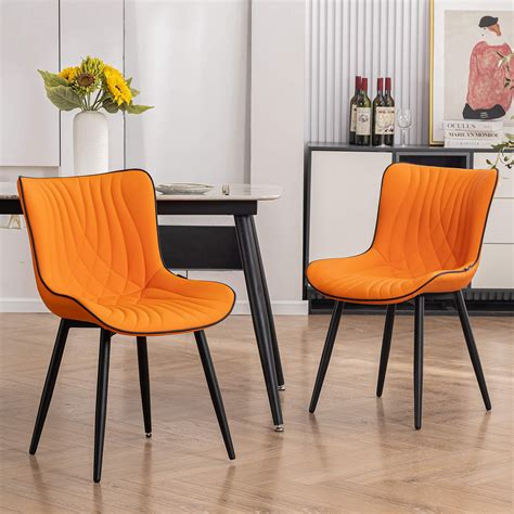 YOUTASTE Dining Chairs Set of 2 Upholstered Mid Century Modern Kitchen Dining Room Chairs ...