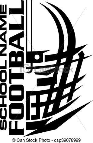 Front Football Helmet Svg