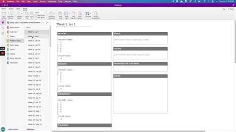 Onenote Weekly Planner Template 2024 - darell holly-anne