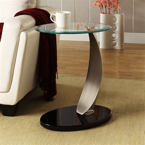 Have to have it. Homelegance Oval-Shaped Tempered Glass Top End Table - $119.98 @hayneedle ...
