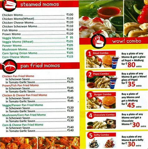 Menu of Wow! Momo, Hauz Khas Village, New Delhi - magicpin