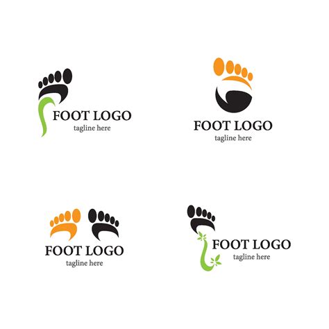 Foot logo template icon set 2299098 Vector Art at Vecteezy