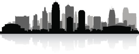 Kansas City Skyline Silhouette Stock Illustration - Download Image Now ...