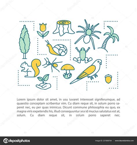 Biodiversity Concept Vector Linear Illustration — Stock Vector © bsd #231856754