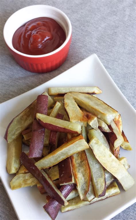 Bhawish's Kitchen : Oven Baked - Japanese Sweet Potato Fries