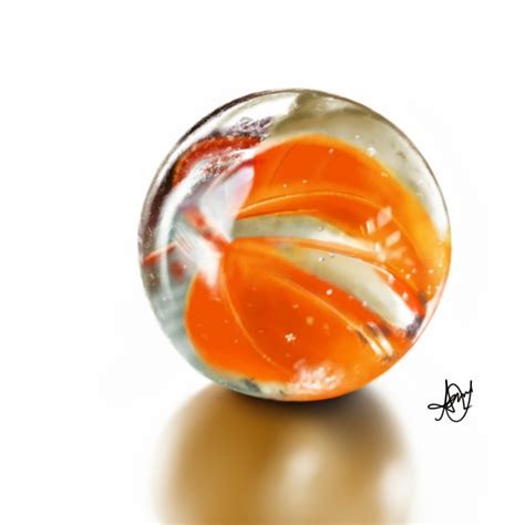 digital painting of a marble ball. by laziee2ann on deviantART