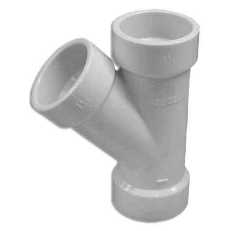 PVC, 1-1/4-inch DWV Wye (Y) - 1-1/4-inch PVC Fittings - The Home Improvement Outlet