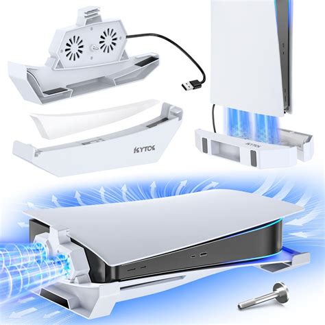 Amazon.com: PS5 Stand and Cooling Station Horizontal with cooling fan for PS5 Console, PS5 ...