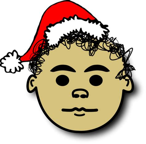 Download Santa Claus Boy With Curly Hair Clipart PNG Free | FreePngClipart