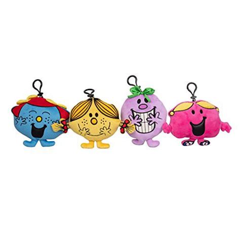 Seven20 Little Miss Mini Clip-On Plush Toy, 4 Pack - Little Miss Giggles, Chatterbox, Sunshine ...