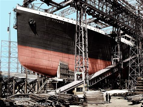 Titanic Being Built In Color