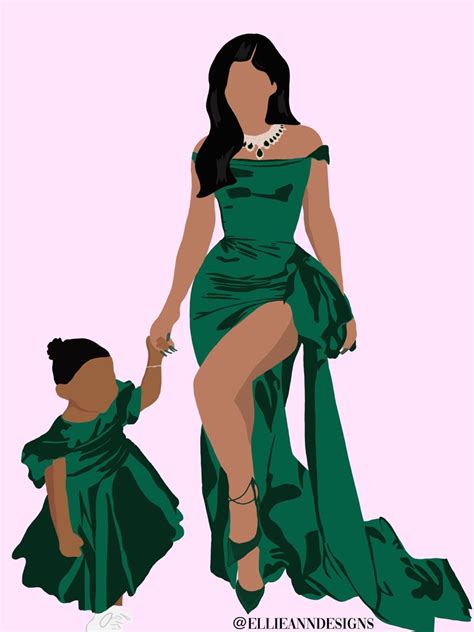 Celebrity Illustration in 2023 | Black family cartoon, Imvu outfits ideas cute, Black women art