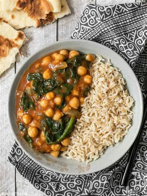 Curried Chickpeas with Spinach - Budget Bytes