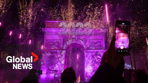 New Year's 2023: Paris, France gets the party started with fireworks smoke show over Arc de ...