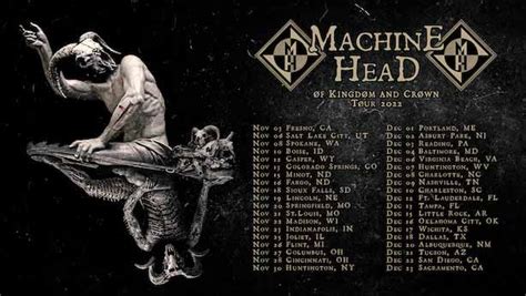 Machine Head ‘ØF KINGDØM AND CRØWN’ U.S. tour dates | NextMosh