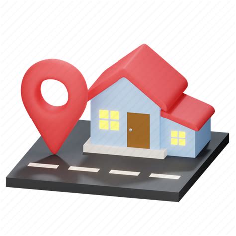 Home, location, address, navigation, map 3D illustration - Download on Iconfinder