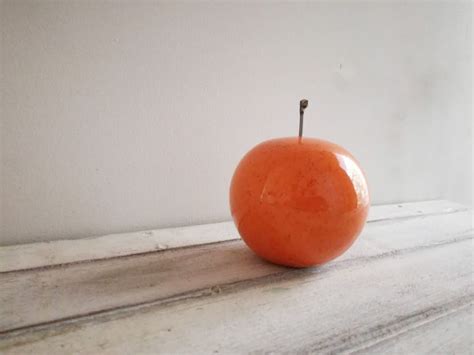 Ceramic Orange Sculpture Orange Fruit in Bright Orange - Etsy