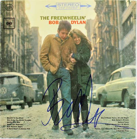 Bob Dylan Spectacular Signed "The Freewheelin'" Record Album Cover ...