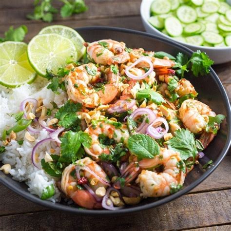 Quick Spicy Thai Shrimp Salad - Nerds with Knives