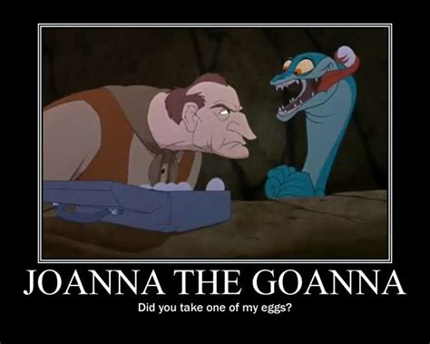 Joanna The Goanna Promo | Disney animated films, Disney memes, Disney jokes