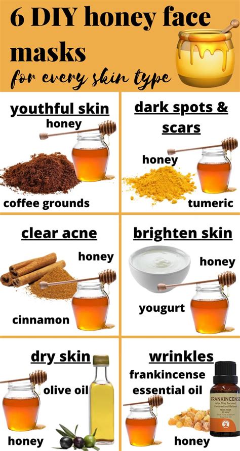 easy DIY honey face masks | Diy honey face mask, Honey face mask, Honey diy