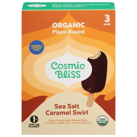 Cosmic Bliss Dairy Free Sea Salt Caramel Swirl Frozen Dessert Bars, 3 ct - Smith’s Food and Drug