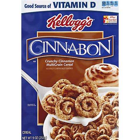 Kellogg’s Cinnabon, Breakfast Cereal, Sweet and Crunchy Cinnamon Roll Cereal, 9 oz | Cereal ...