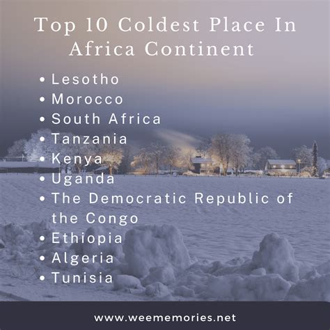 10 Coldest Place In Africa : r/UniversalTravelGuide