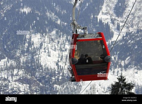 Solang valley ropeway, Manali Himachal Pradesh, India Stock Photo ...