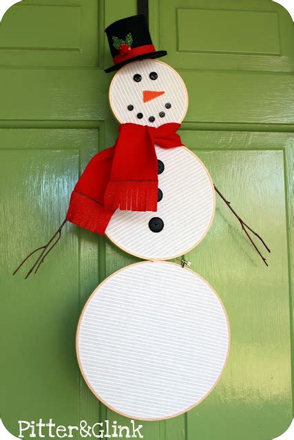 PitterAndGlink: {Embroidery Hoop Snowman}