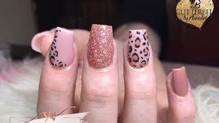 Cheetah Print Nails Pink