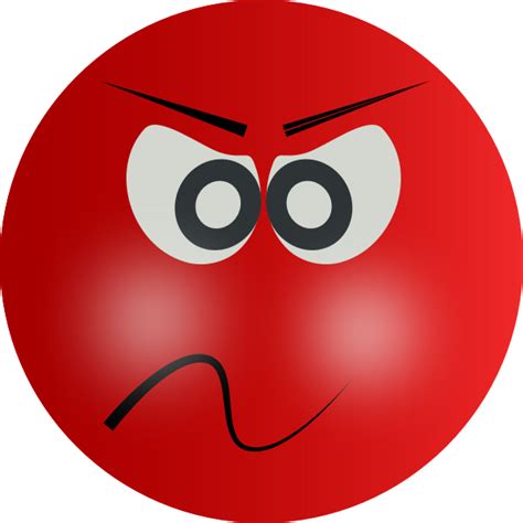 Red angry smiley | Free SVG