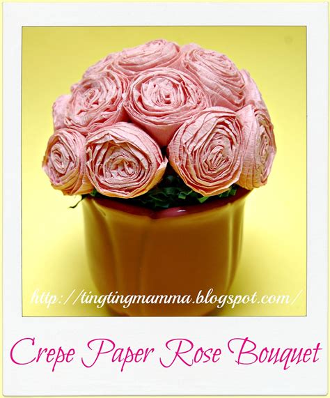 TingTingMamMa: Tutorial: Crepe Paper Rose Bouquet