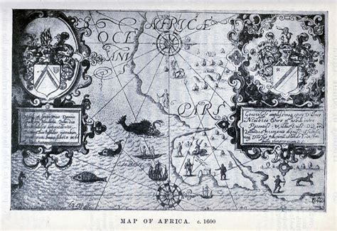 Map of Africa c. 1600 m4 Drawing by Historic illustrations - Pixels