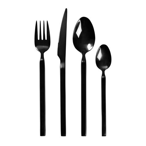 Tvis Cutlery, 16-pieces, Black, Broste Copenhagen Design Shop, Küchen Design, Home Decor Kitchen ...